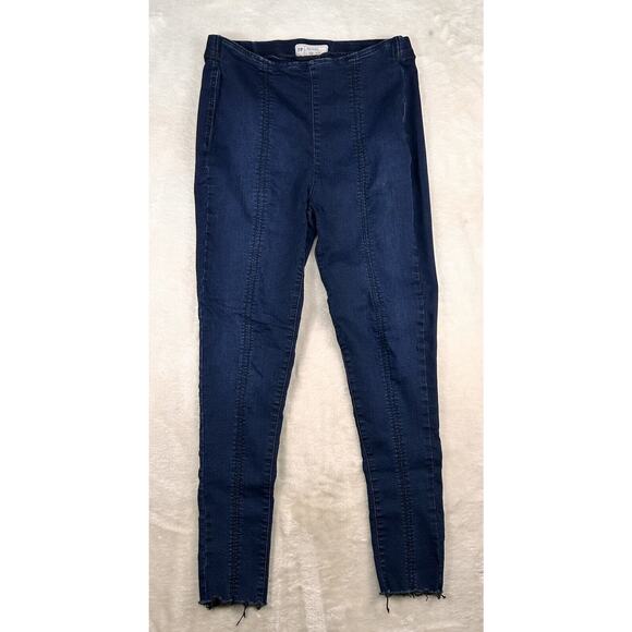 Free People Women's Pull-On Pants Size 29x28 Blue Slim Super Soft Jegging - Picture 1 of 6